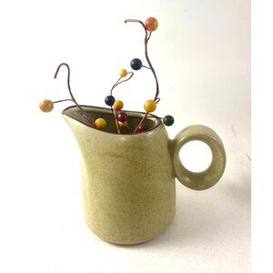 Noritake Stoneware Gingerbread Pitcher Japan Vintage Beige
